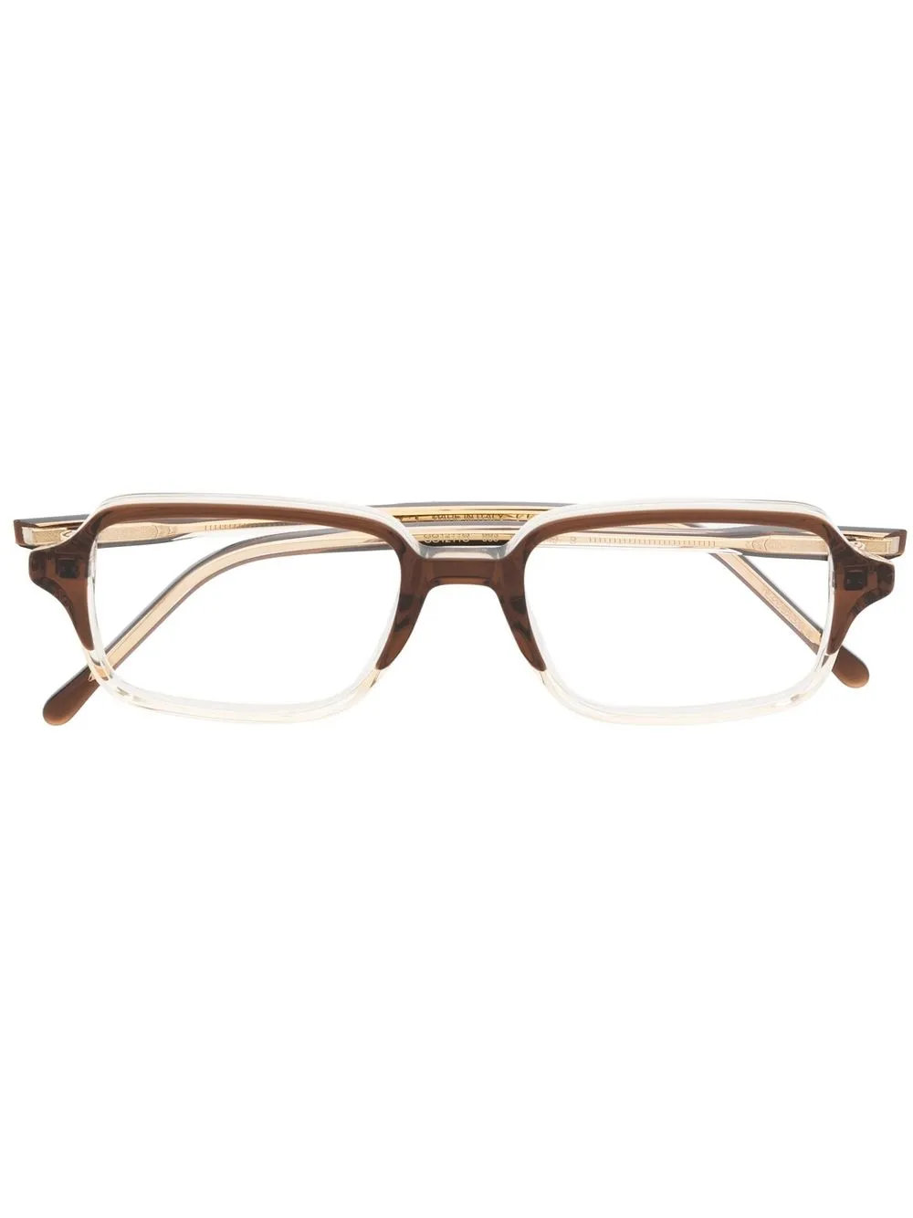 

Gucci Eyewear Two-tone square-frame glasses - Brown