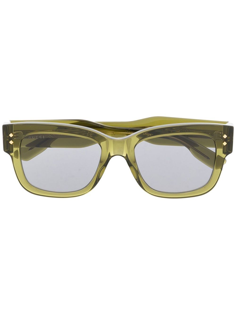 

Gucci Eyewear lentes de sol con armazón cuadrada transparente - Verde