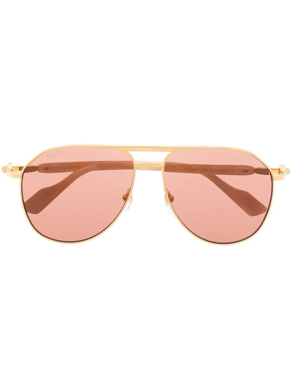 

Gucci Eyewear lentes de sol con armazón estilo piloto - Dorado