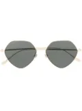 Gucci Eyewear logo-engraved round-frame sunglasses - Gold