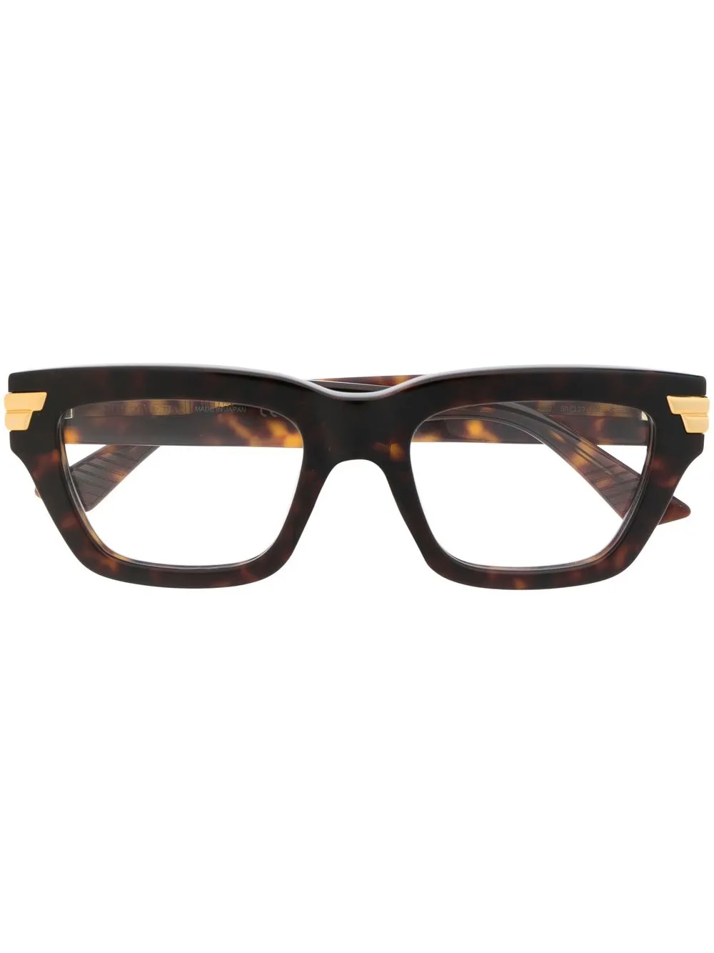 

Bottega Veneta Eyewear tortoiseshell-effect frame glasses - Brown