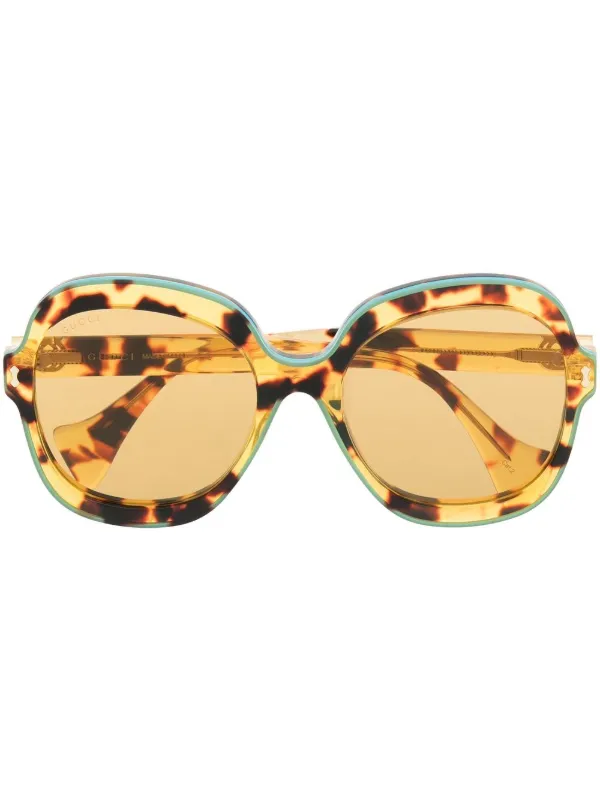 Gucci leopard cheap print glasses