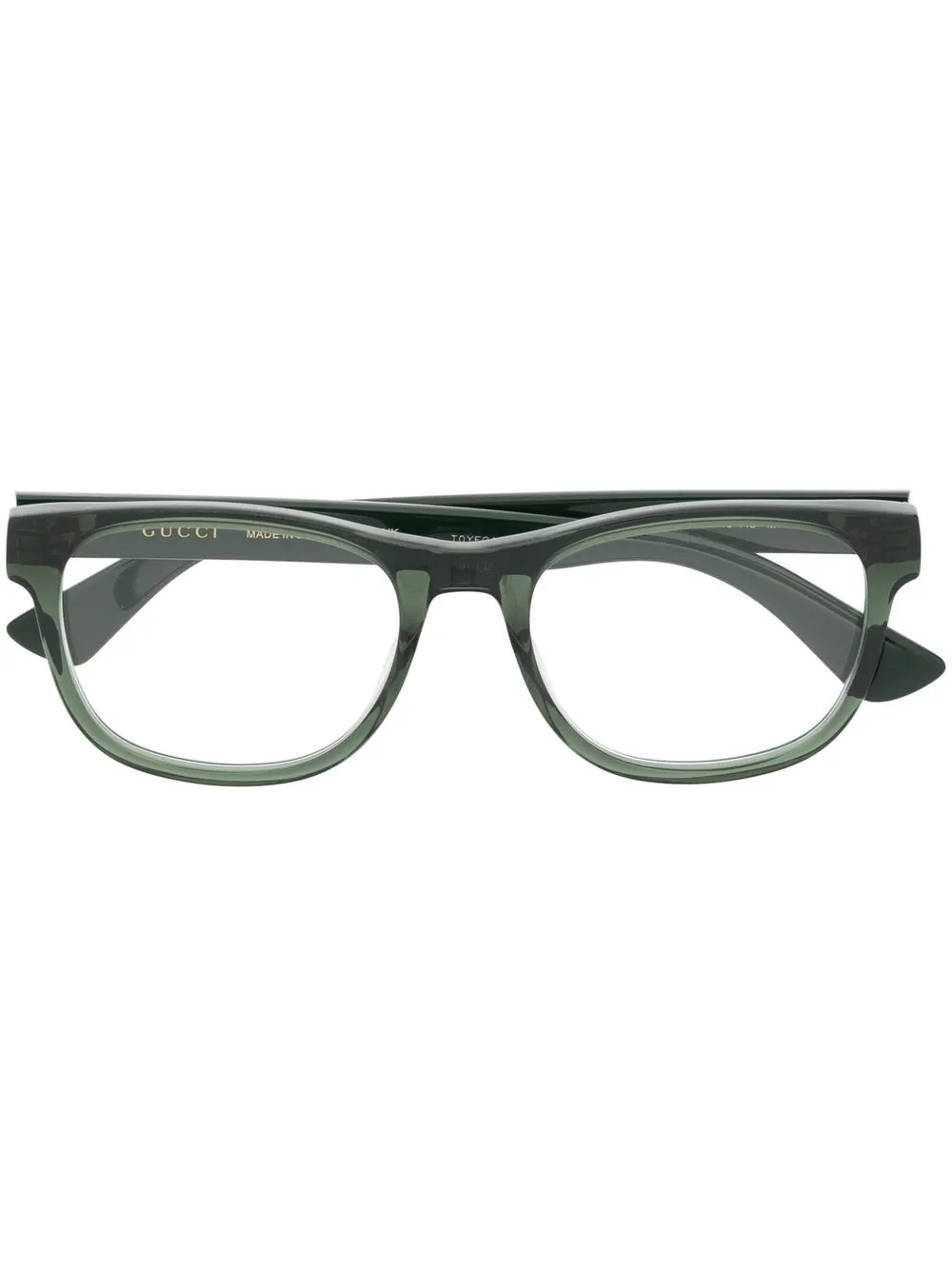 

Gucci Eyewear lentes con armazón rectangular - Verde