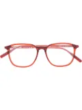 Montblanc square-frame translucent glasses - Red