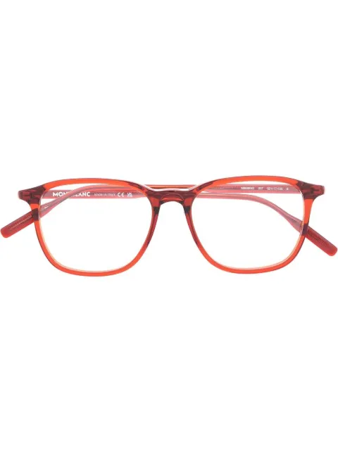 Montblanc square-frame translucent glasses