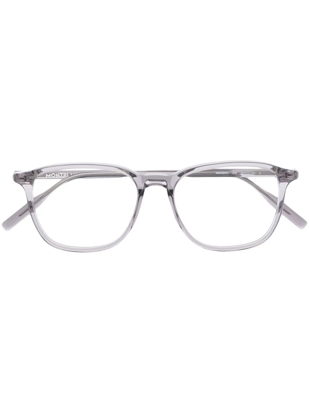 

Montblanc lentes con armazón transparente - Gris