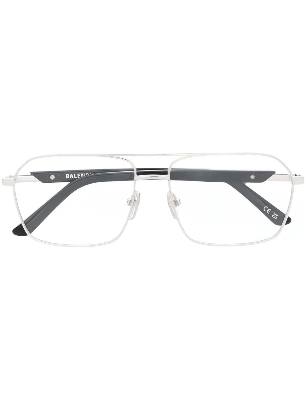 

Balenciaga Eyewear lentes con armazón estilo piloto - Plateado