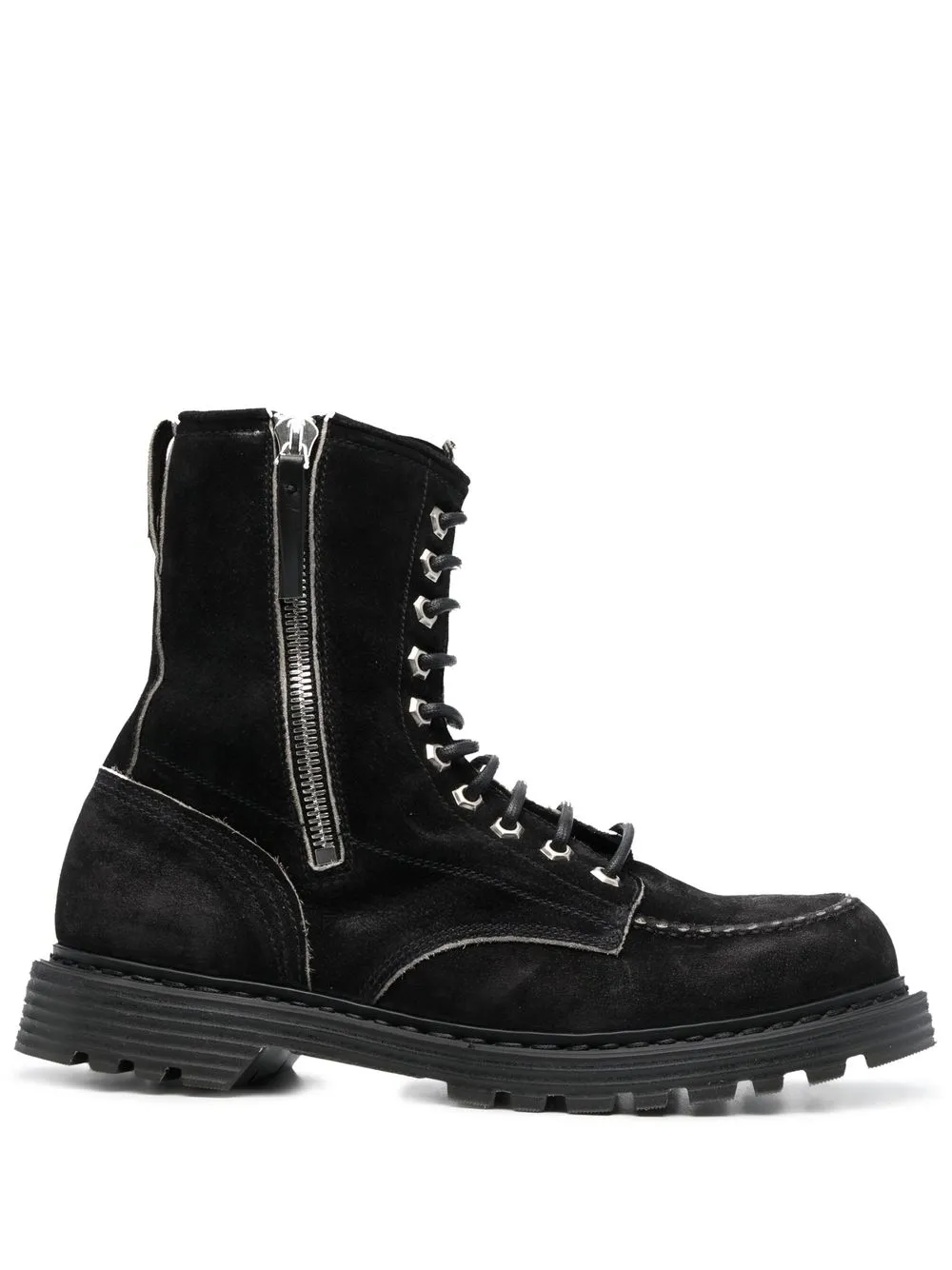 Premiata ankle lace-up fastening boots - Black