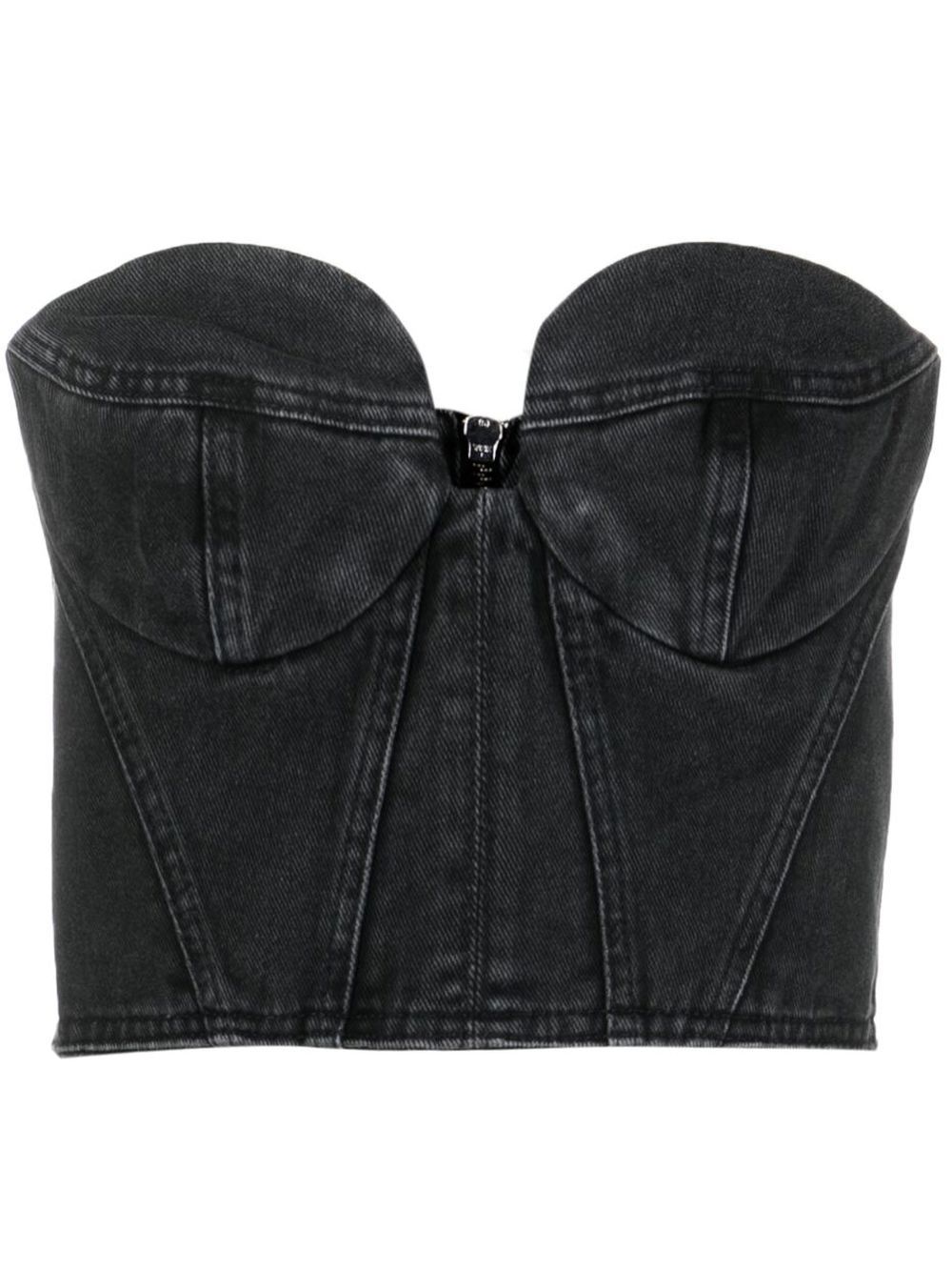 

Magda Butrym top estilo corset corto - Negro