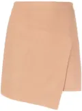 ANDREĀDAMO asymmetric mini wrap skirt - Neutrals