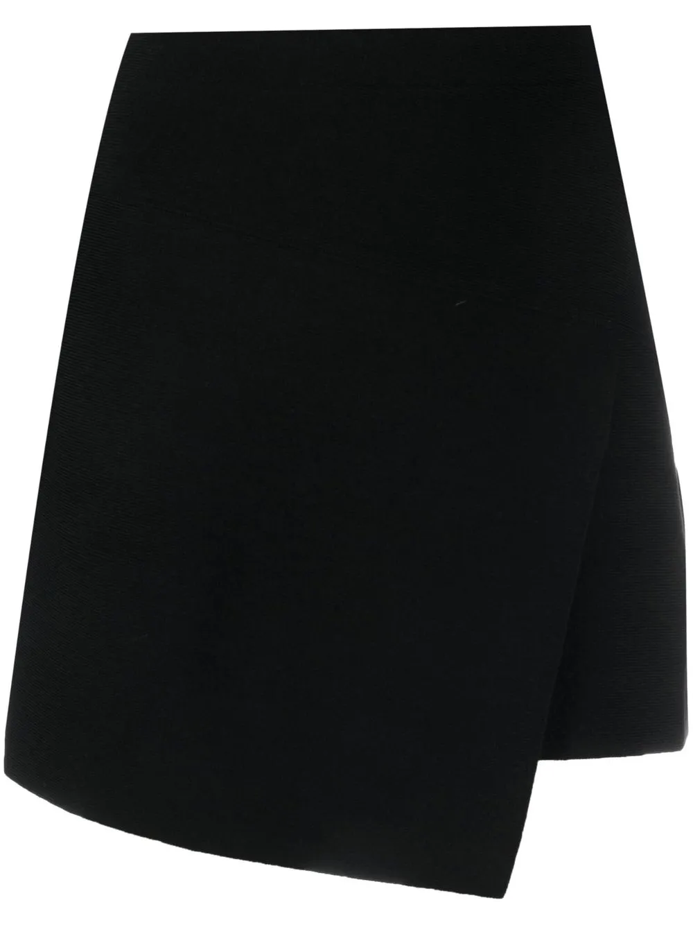 

ANDREĀDAMO asymmetric mini wrap skirt - Black