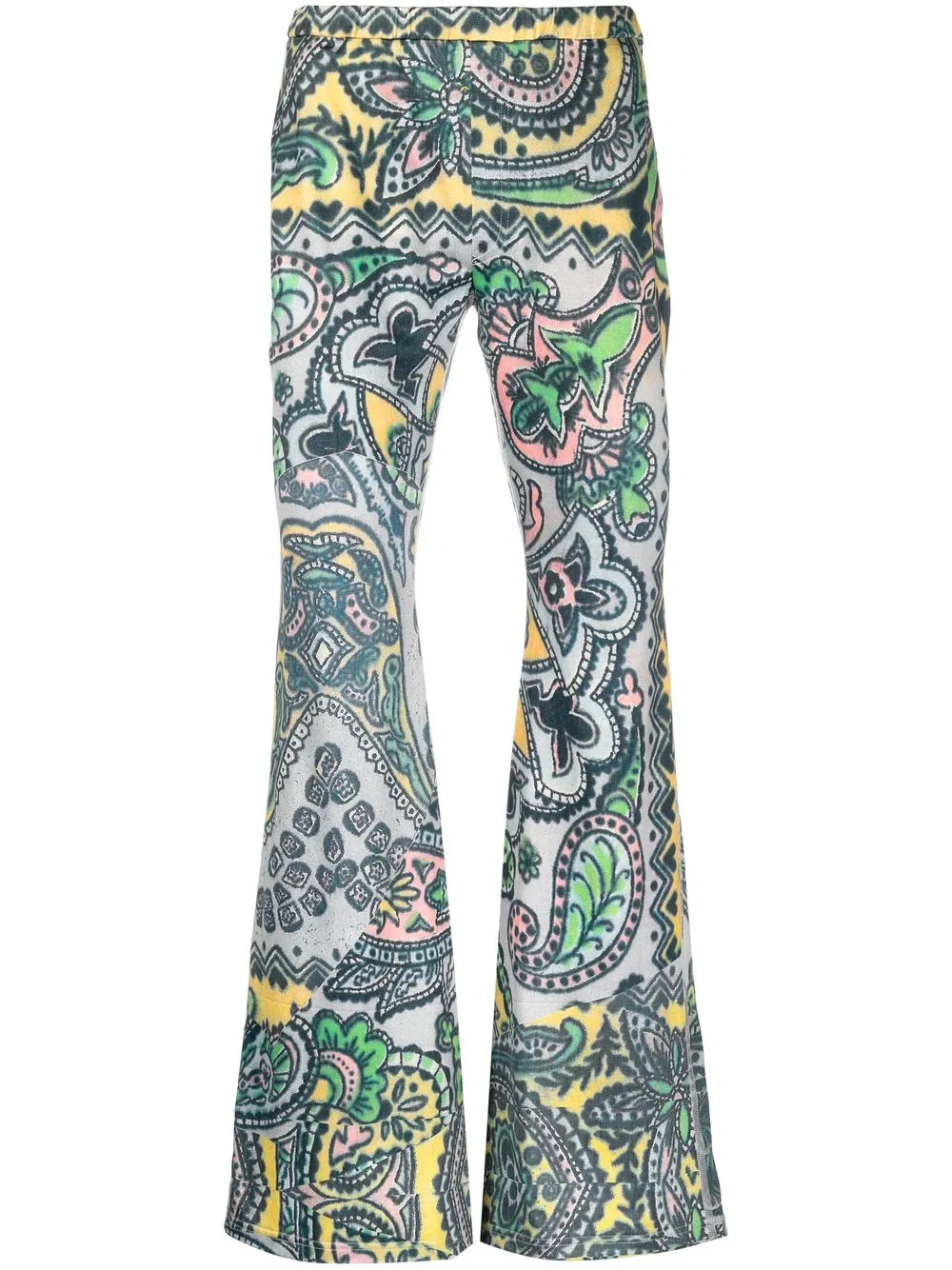 SOULLAND HAVEN PAISLEY-PRINT FLARED TROUSERS