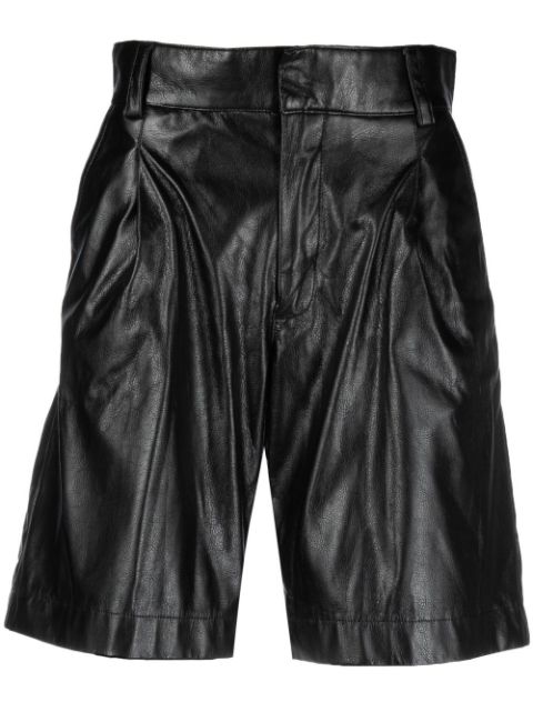 Soulland - Marion faux-leather shorts