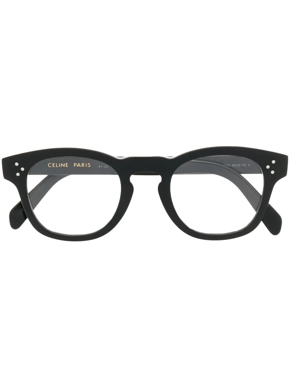 

Celine Eyewear polished-effect round-frame glasses - Black