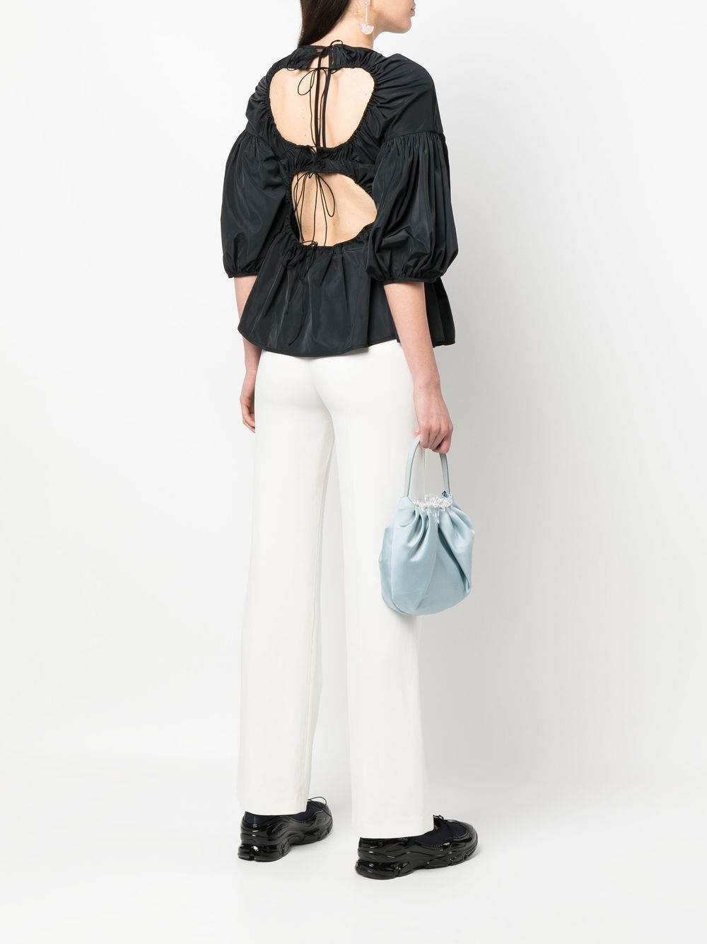 Cecilie Bahnsen Blouse met pofmouwen - Zwart