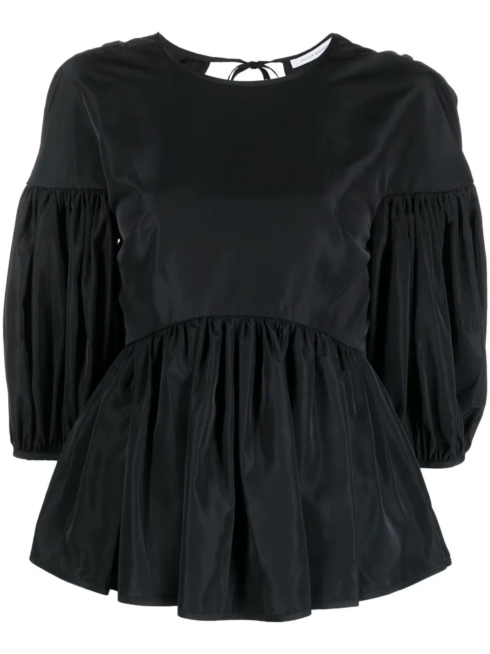 

Cecilie Bahnsen blusa Destiny con manga farol - Negro