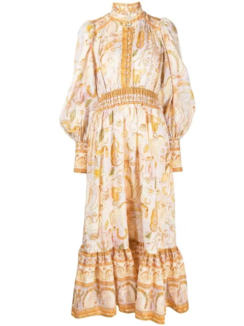 ALEMAIS Solitaire linen midi dress