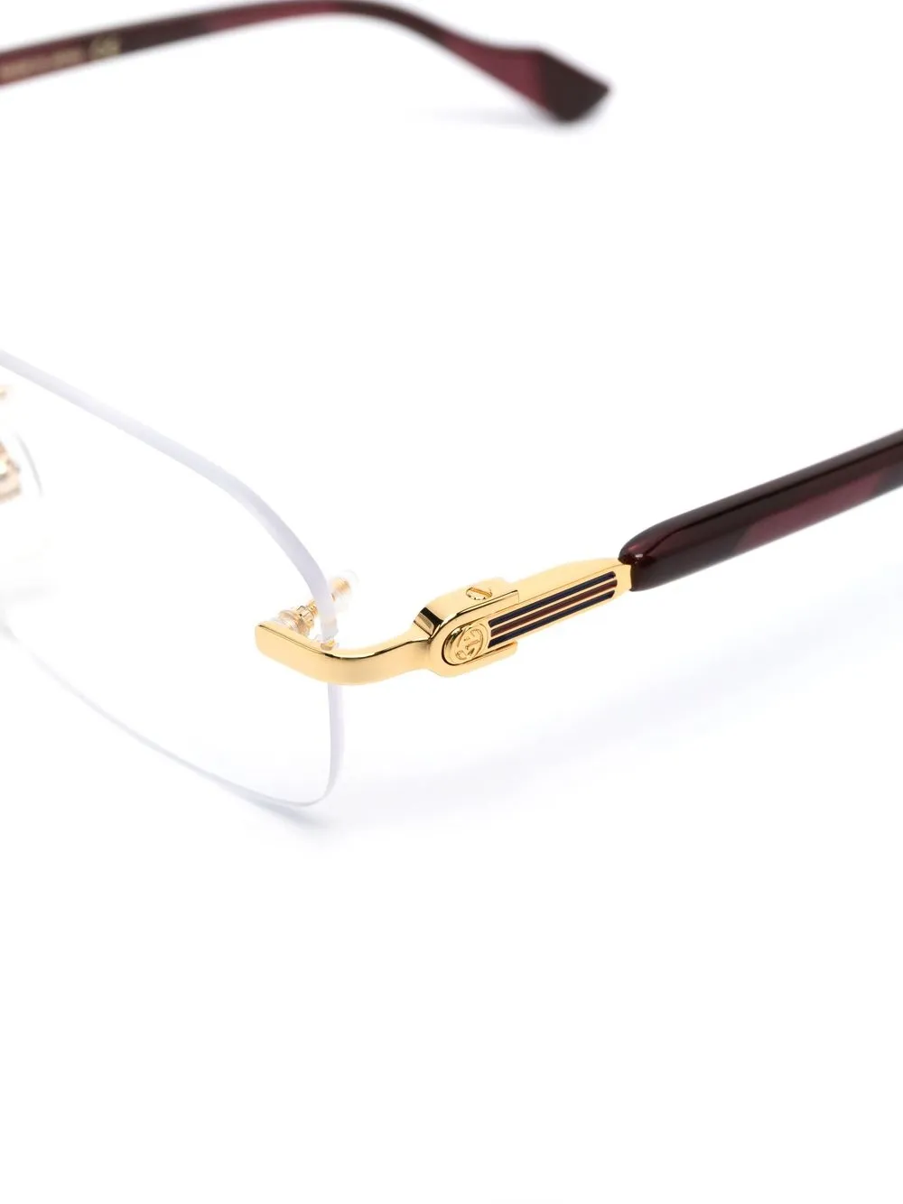 Gucci Eyewear リムレス 眼鏡フレーム | レッド | FARFETCH JP