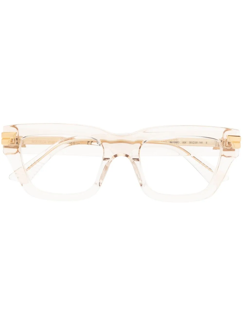 

Bottega Veneta Eyewear lentes con armazón transparente - Neutro