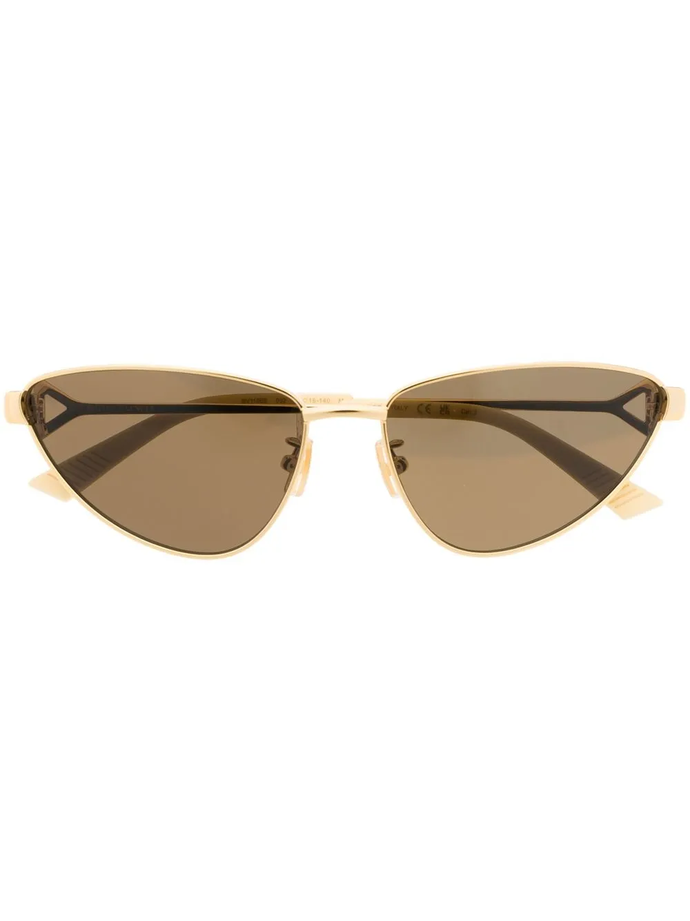 

Bottega Veneta Eyewear lentes con armazón cat eye metalizados - Dorado