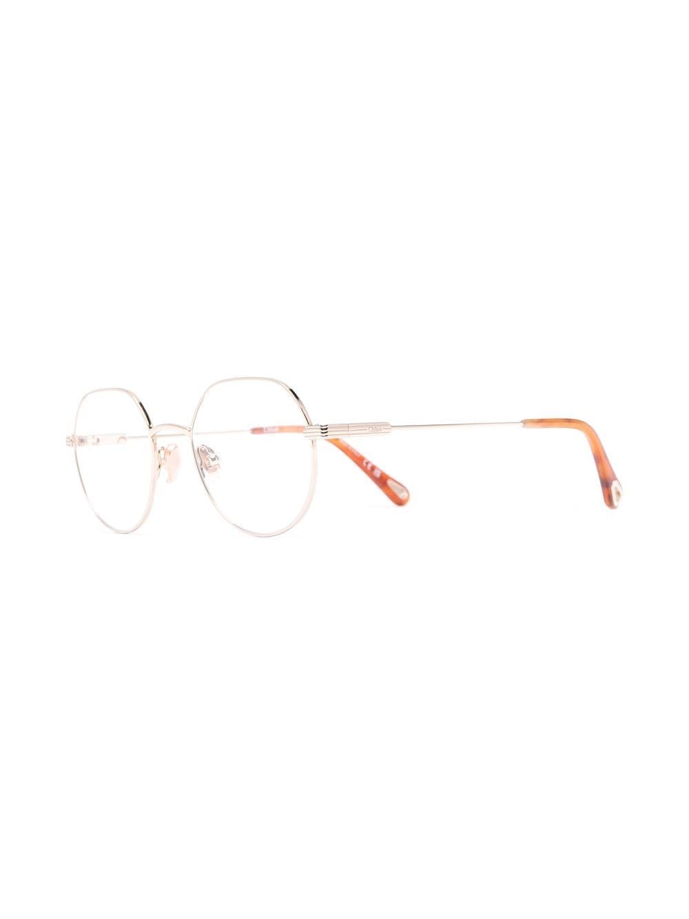 Chloé Eyewear Bril met rond montuur - Goud