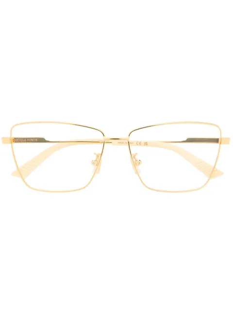 Bottega Veneta Eyewear metallic cat-eye frame glasses