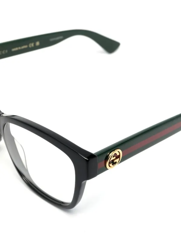 Gucci Eyewear square frame Optical Glasses Black FARFETCH AZ