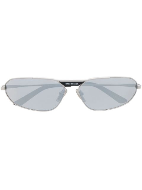 Balenciaga Eyewear oval-frame mirrored-lens sunglasses Men