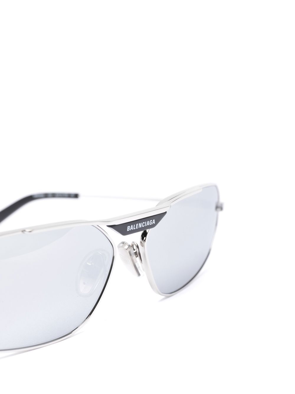 Balenciaga Eyewear oval-frame mirrored-lens sunglasses Men