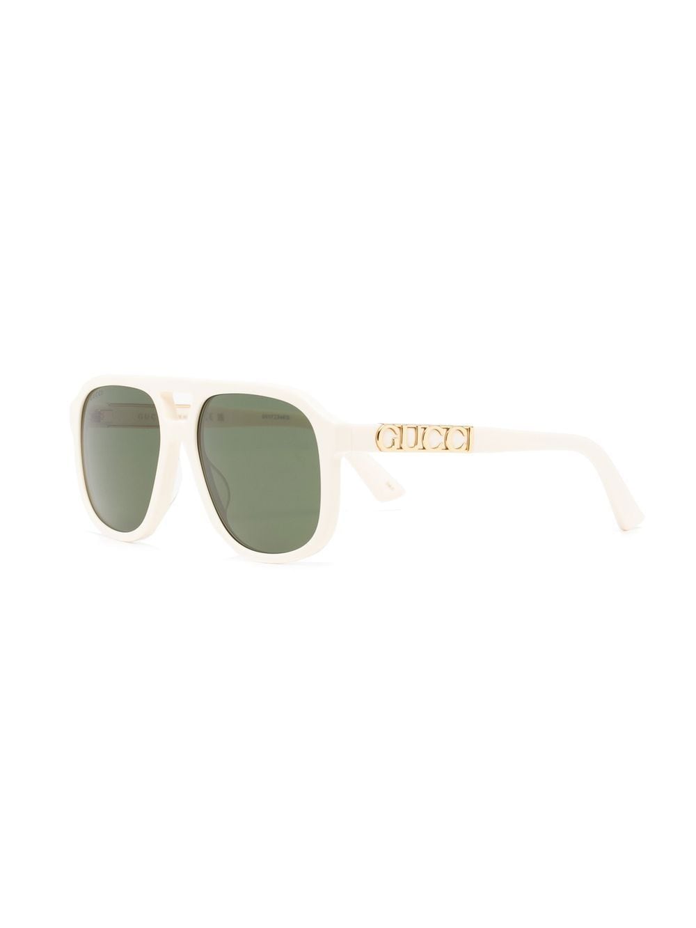 Gucci Eyewear Pilot Frame Logo Plaque Sunglasses Farfetch