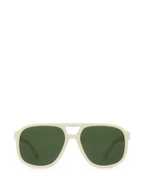 Gucci Eyewear pilot-frame logo-plaque sunglasses