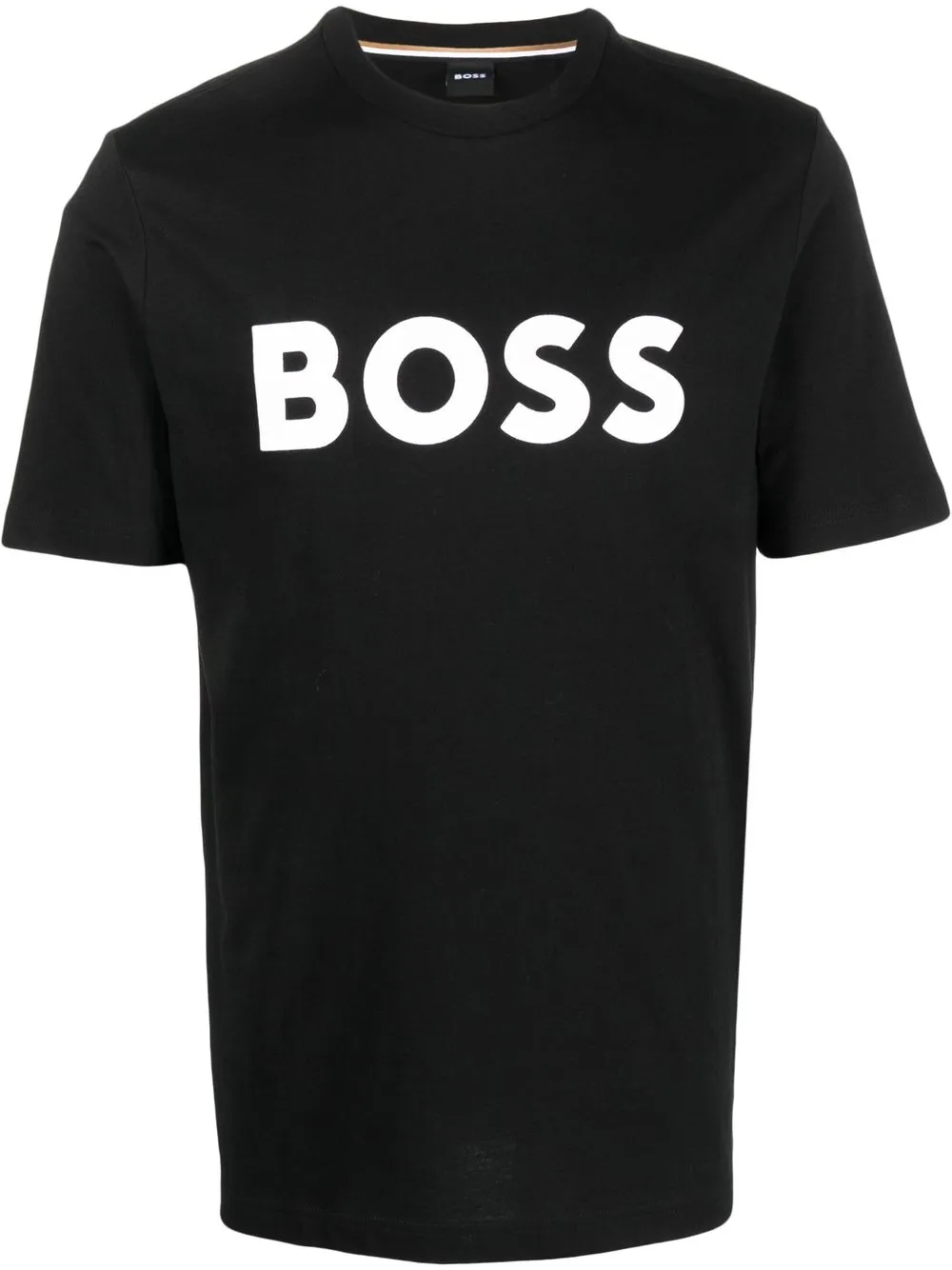 

BOSS logo-print crew neck T-shirt - Black