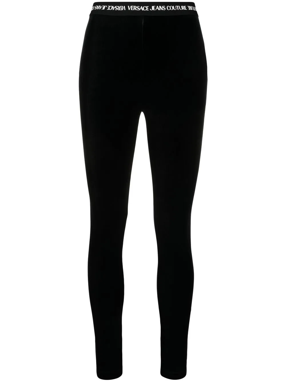 

Versace Jeans Couture logo-waistband leggings - Black