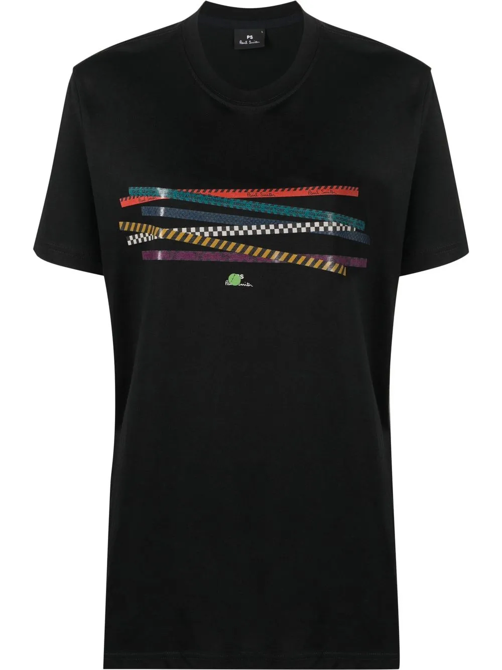 

Paul Smith logo-tape detail T-shirt - Black