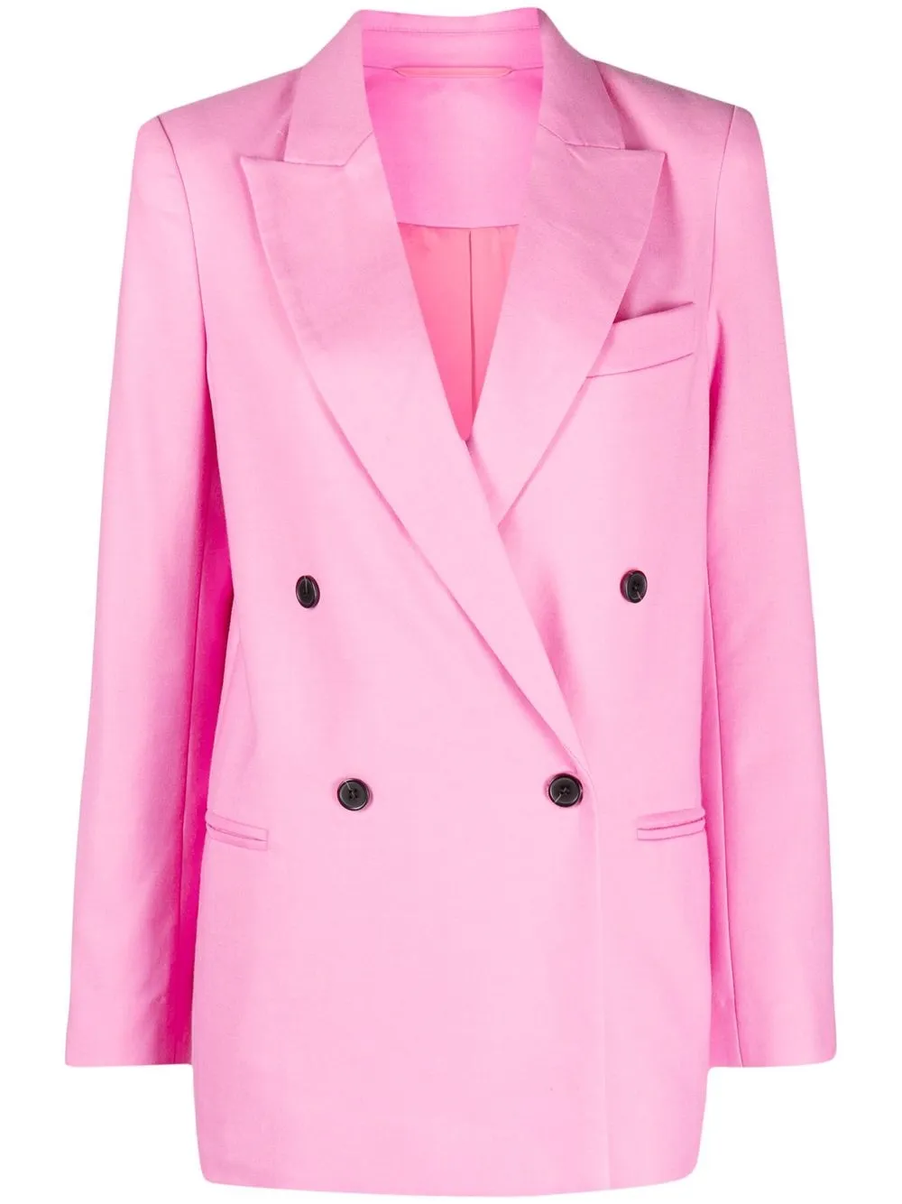 

Designers Remix contrast-button double-breasted blazer - Pink