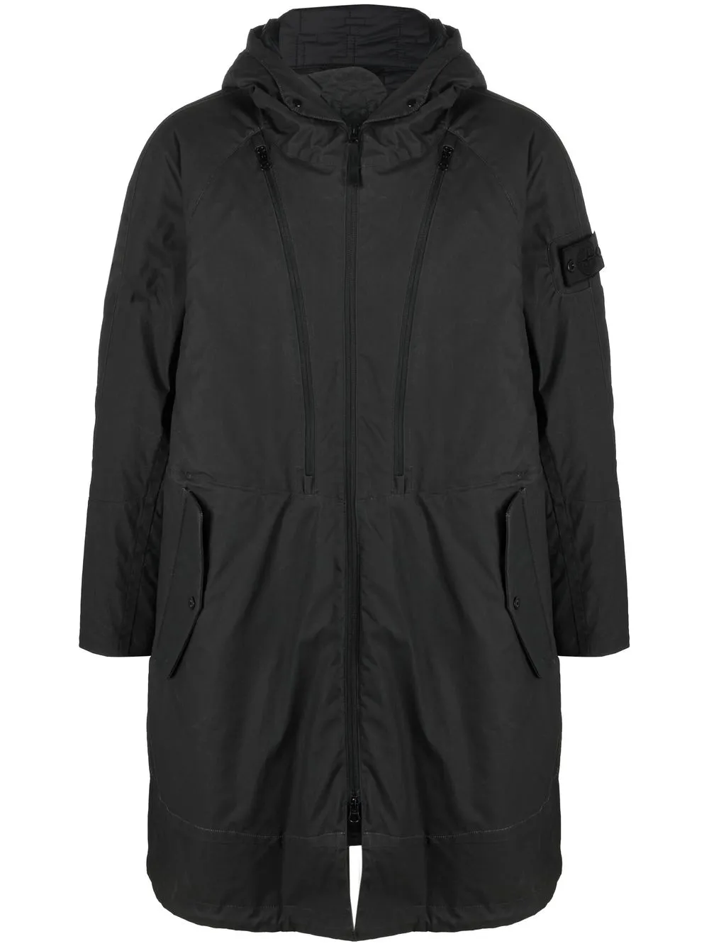 

Stone Island Shadow Project zip-up hooded parka - Negro