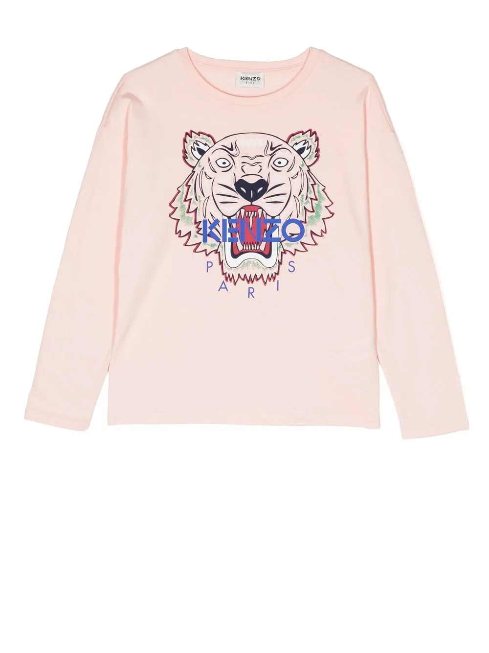 

Kenzo Kids tiger-print cotton T-shirt - Pink