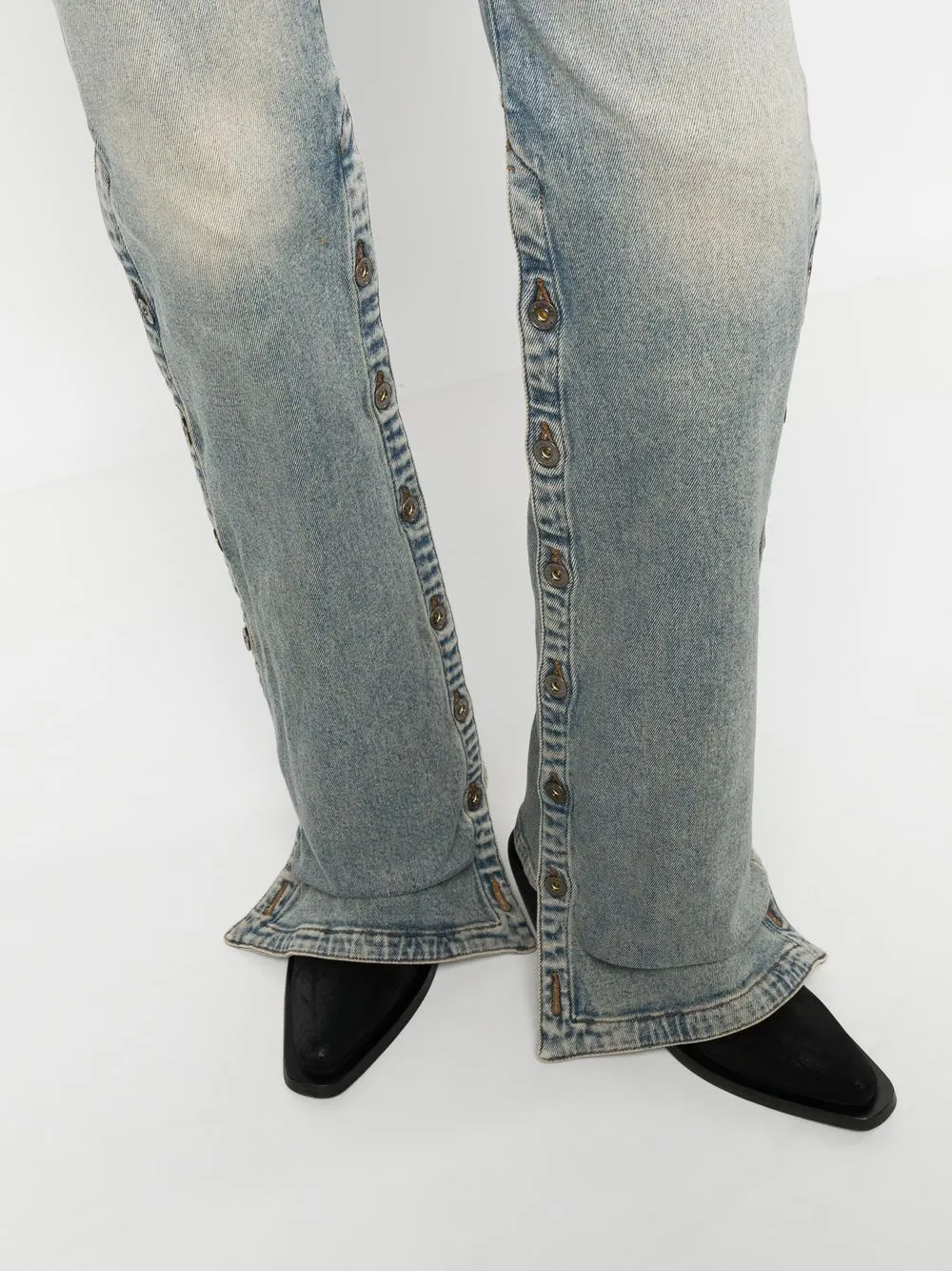 Y/Project buttonup Flared Jeans Farfetch