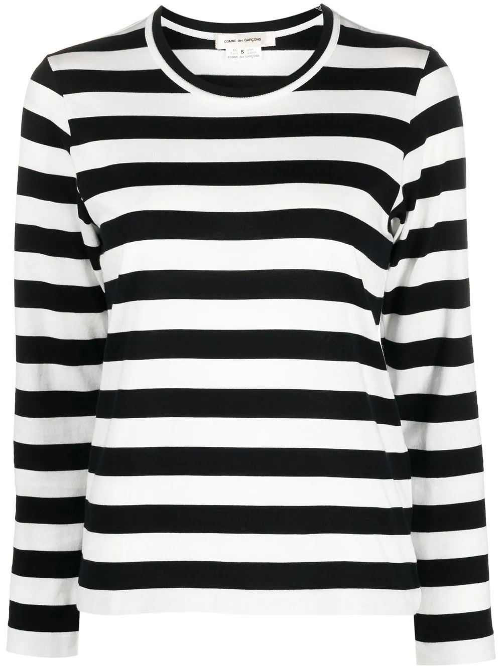 

Comme Des Garçons stripe-print long-sleeved top - Black