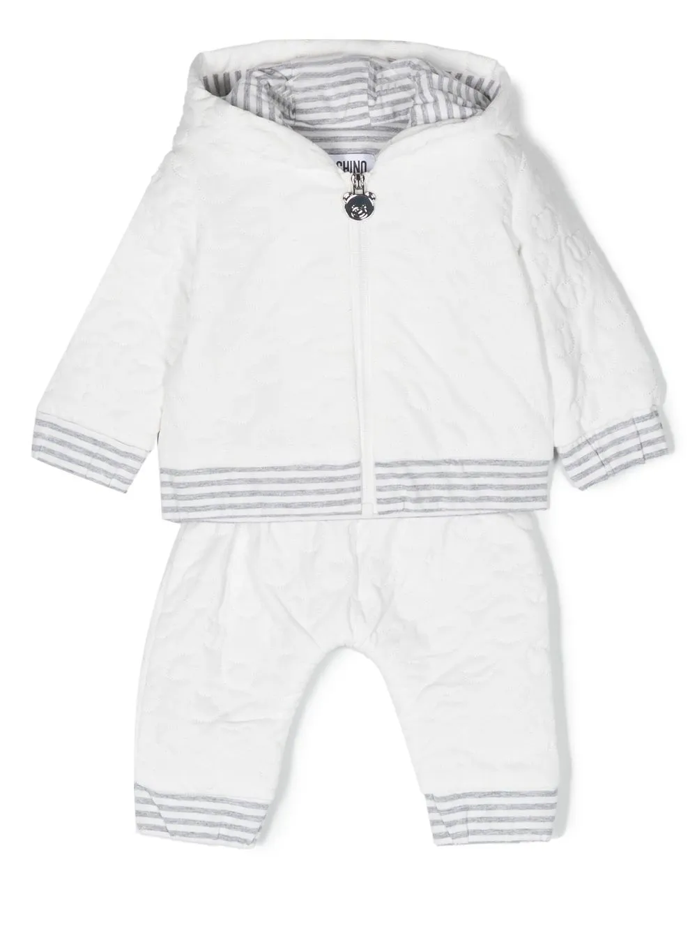 

Moschino Kids traje deportivo con motivo Teddy Bear - Blanco