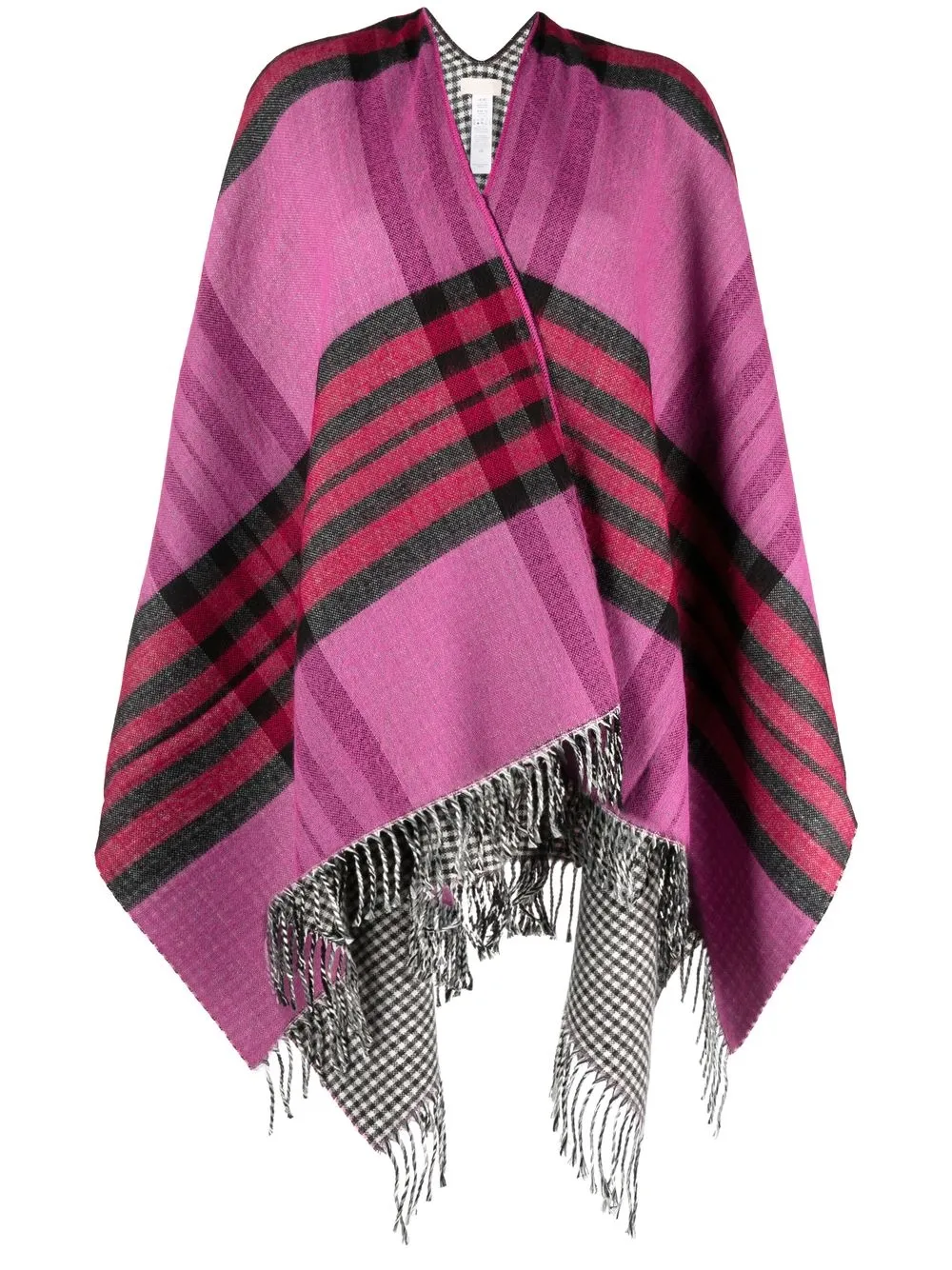 

LIU JO check-print cape jacket - Pink