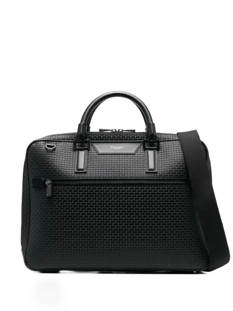 Serapian grained leather laptop case