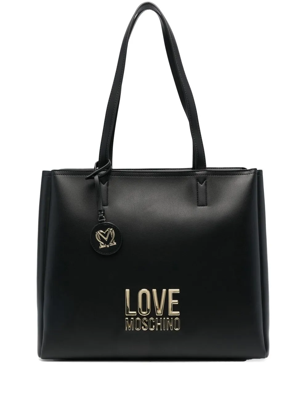 

Love Moschino tote con letras del logo - Negro