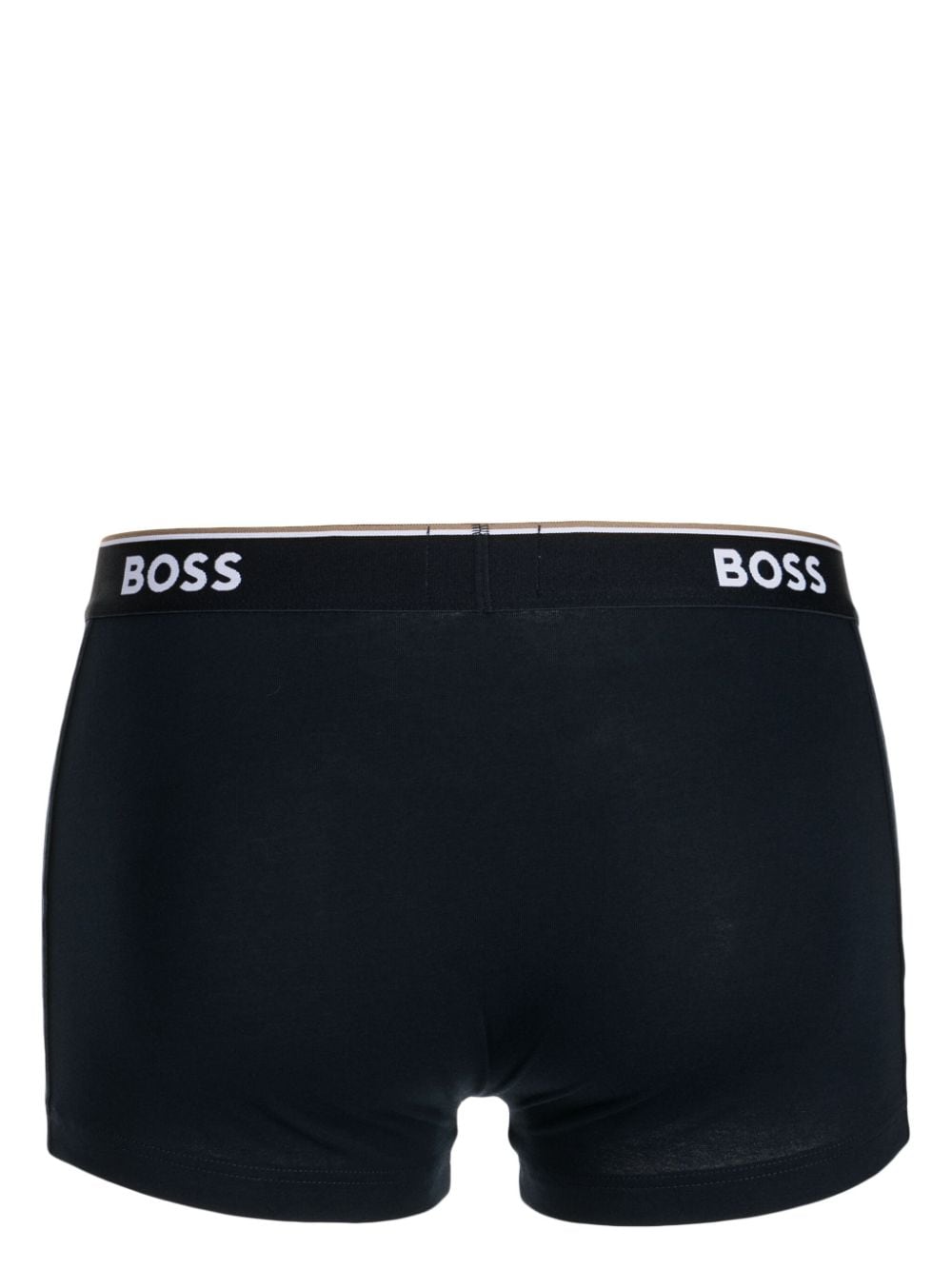 Shop Hugo Boss Logo-waistband Boxers (set Of Three) In Blue
