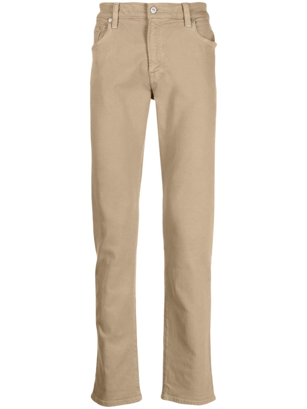 Shop Citizens Of Humanity Mid-rise Straight-leg Trousers In Brown