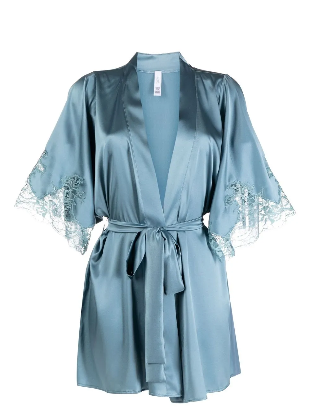 

Fleur Of England Ocean lace-detail robe - Blue