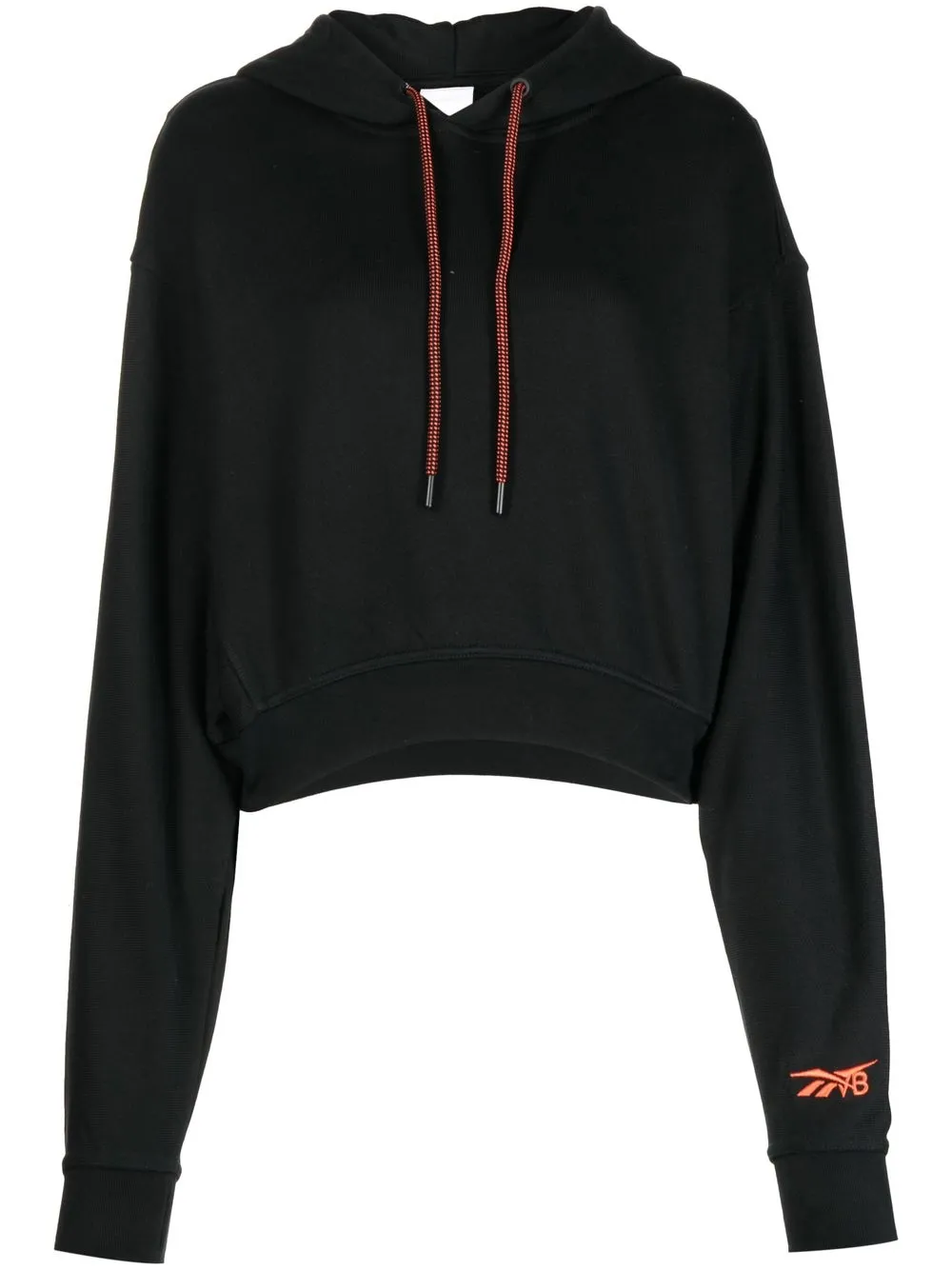 

Reebok x Victoria Beckham logo-embroidered cropped hoodie - Black