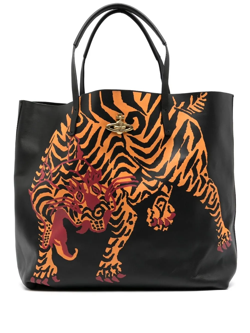 

Vivienne Westwood Studio leather tote bag - Black