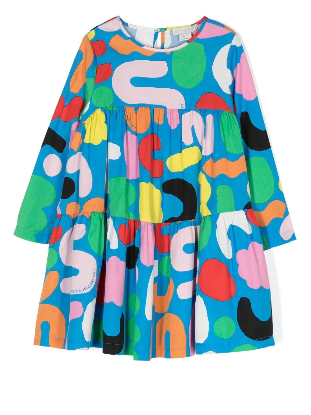 

Stella McCartney Kids vestido con estampado gráfico - Azul