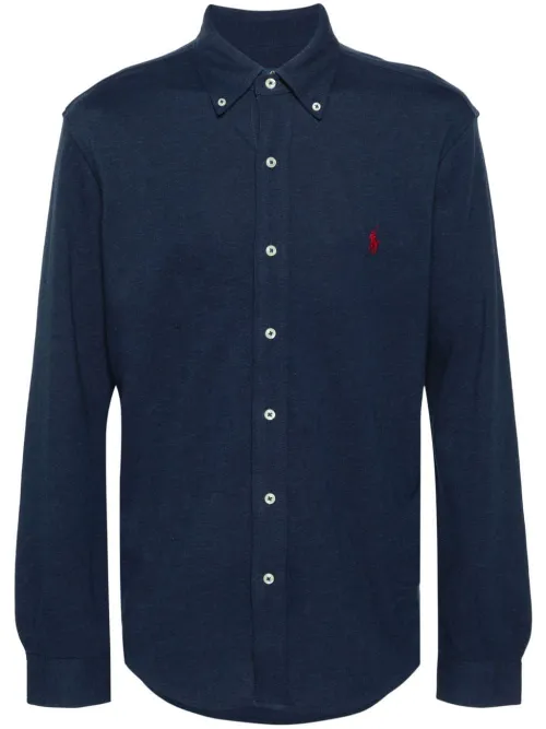 Chemise boutonnée à logo brodé - Polo Ralph Lauren - Modalova